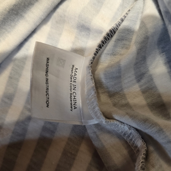 Striped V-Neck Blouse - Gray - Picture 4 of 7